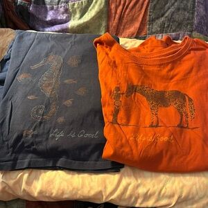 Lot of two Life is Good size Large Girl’s T-shirts.